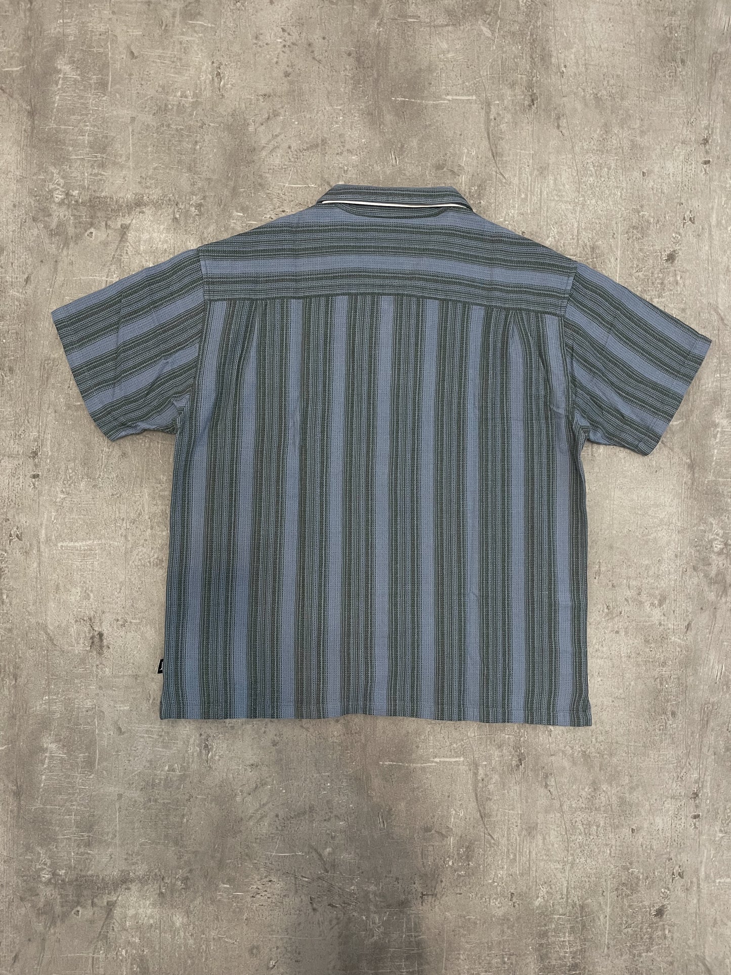 Stüssy Waffle-Stripe Shirt Blue