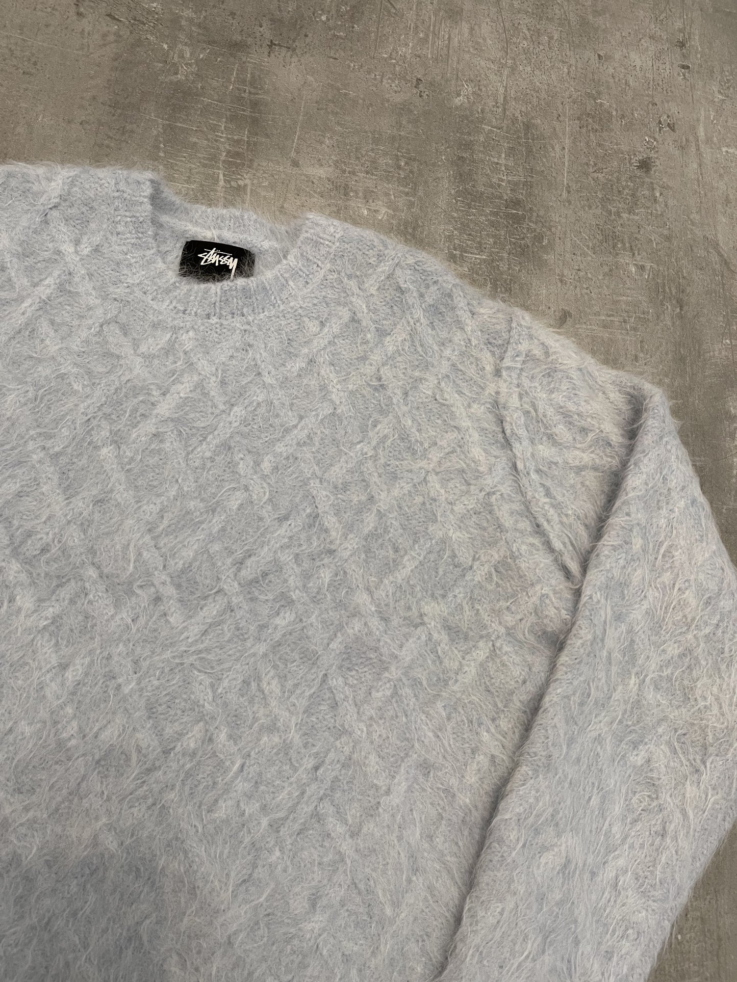 Stüssy Fuzzy Lattice Crew Ice