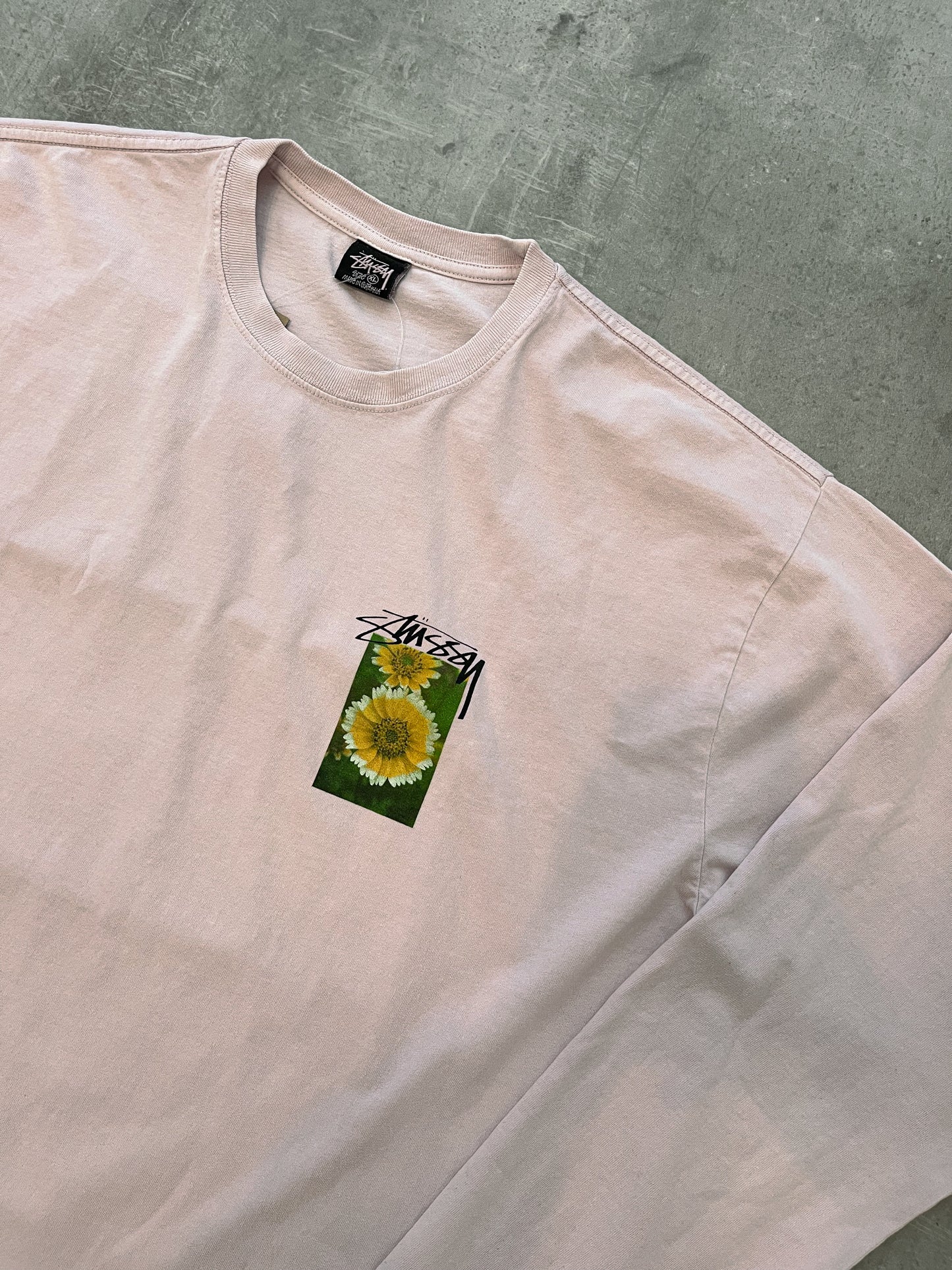 Stüssy Flower Grid Pigment Dyed Longsleeve