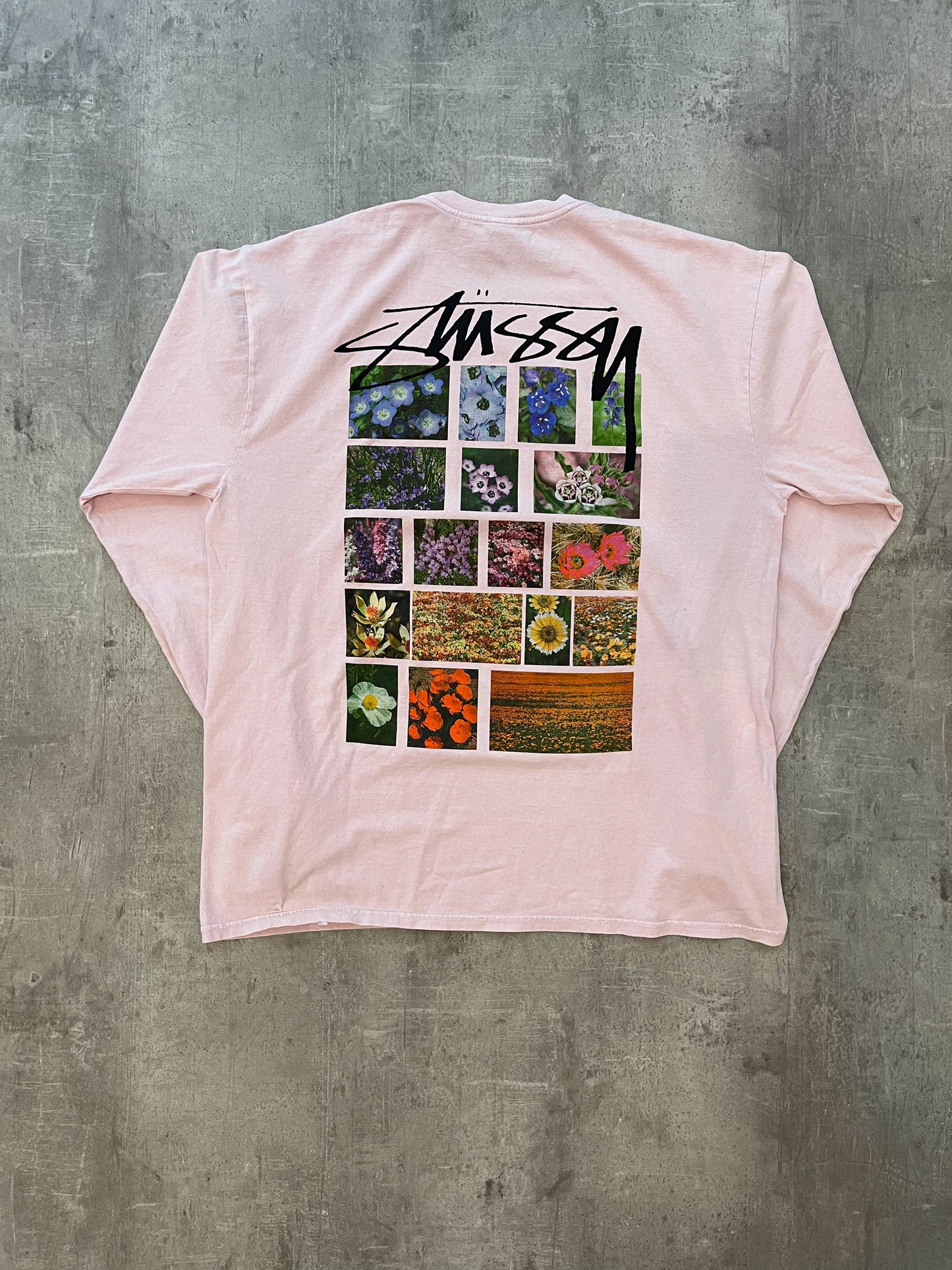 Stüssy Flower Grid Pigment Dyed Longsleeve