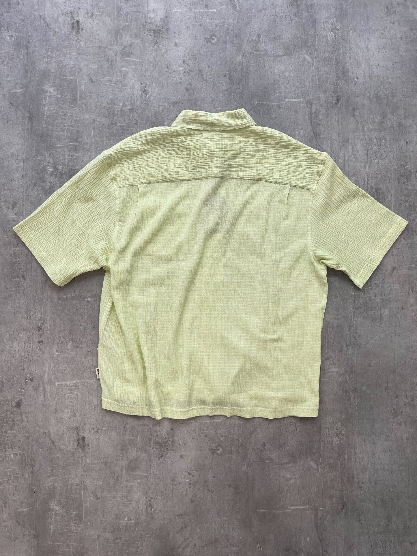 Stüssy Flat Bottom Crinkled Shirt Lime