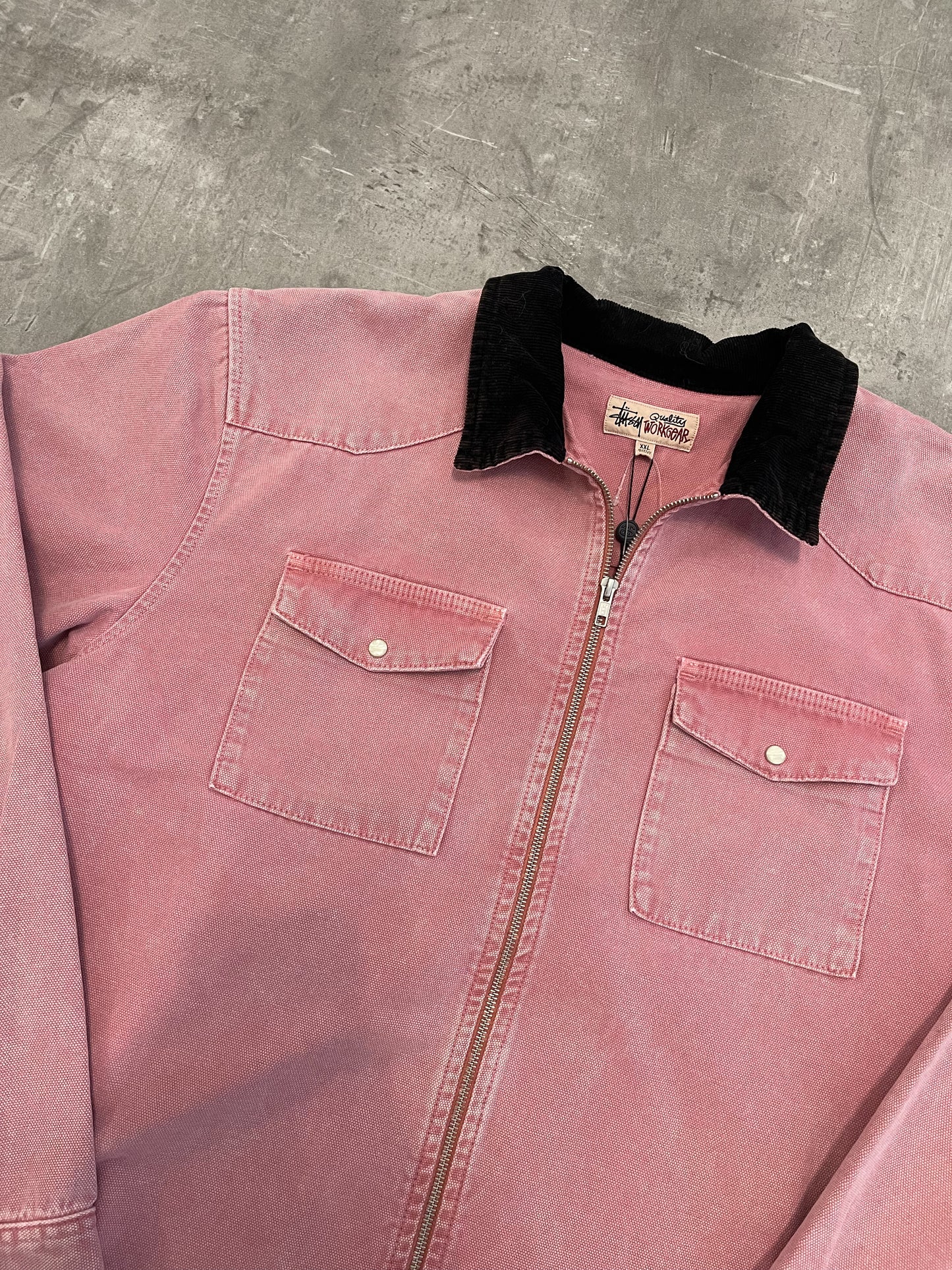 Stüssy Washed Canvas Work Shirt Dusty Rose