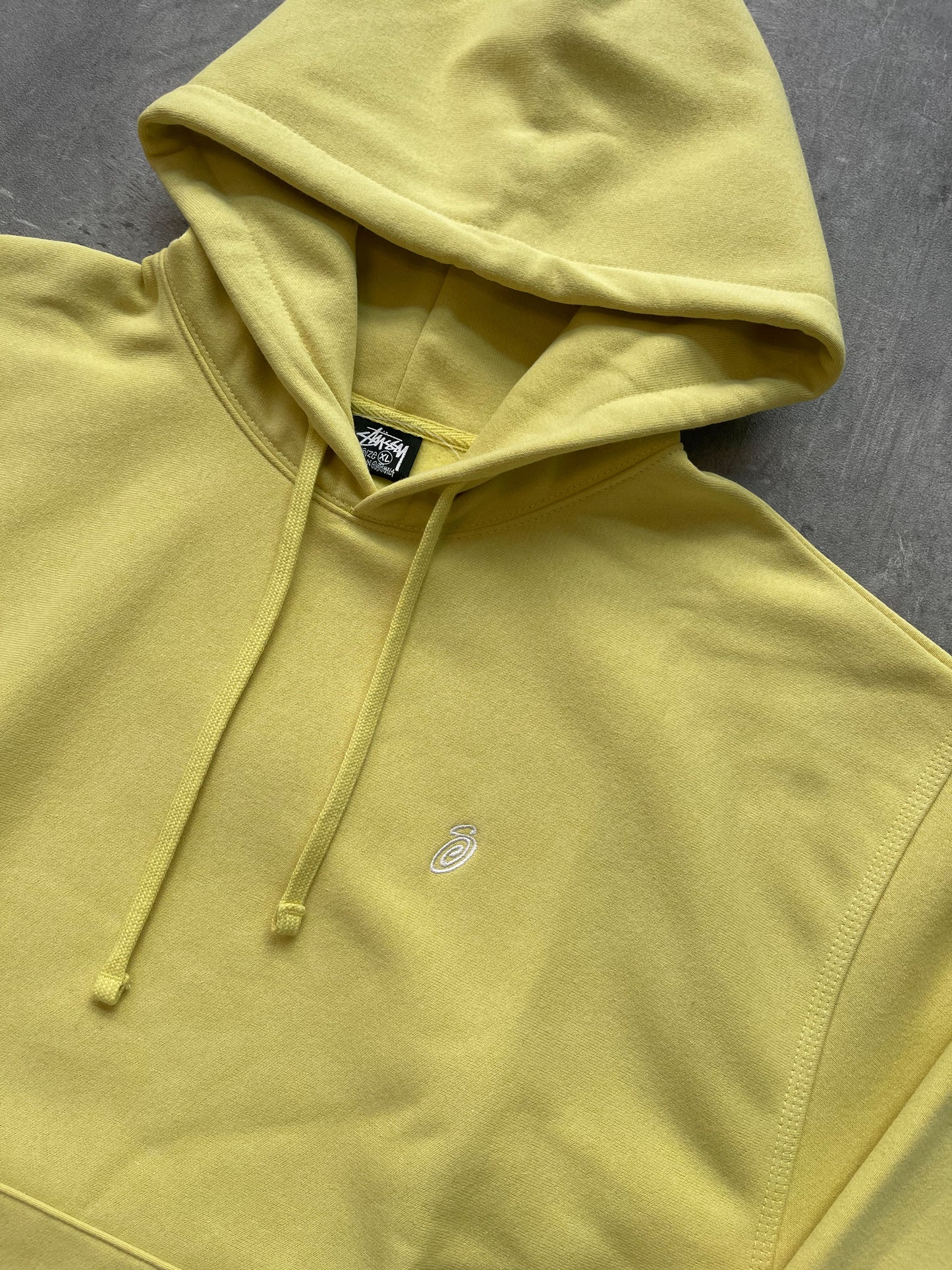 Stüssy Felpa Swirl Applique Hoodie Yellow