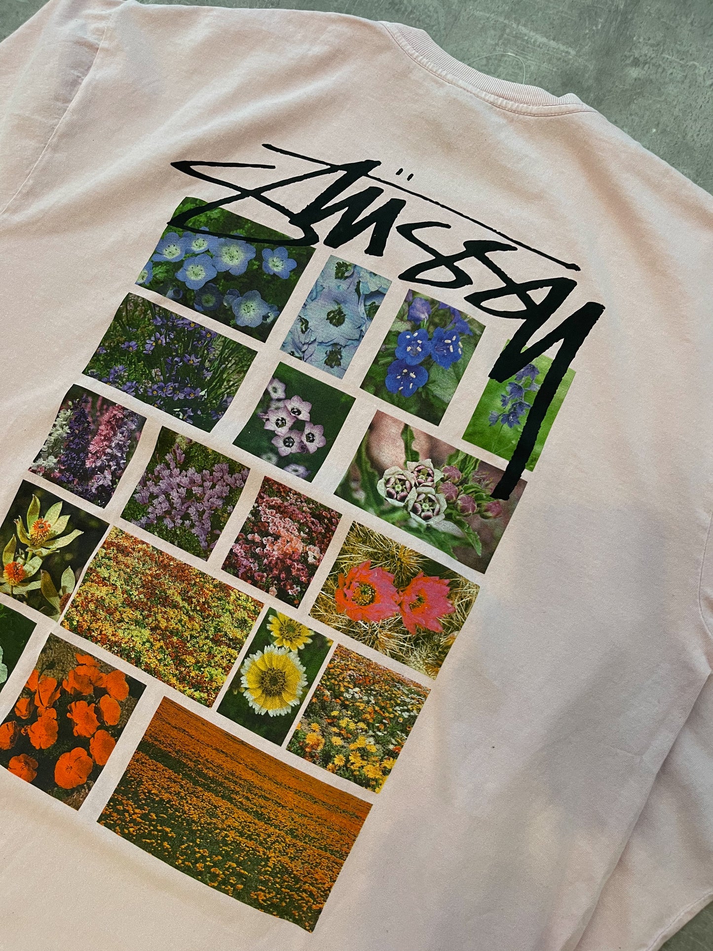 Stüssy Flower Grid Pigment Dyed Longsleeve