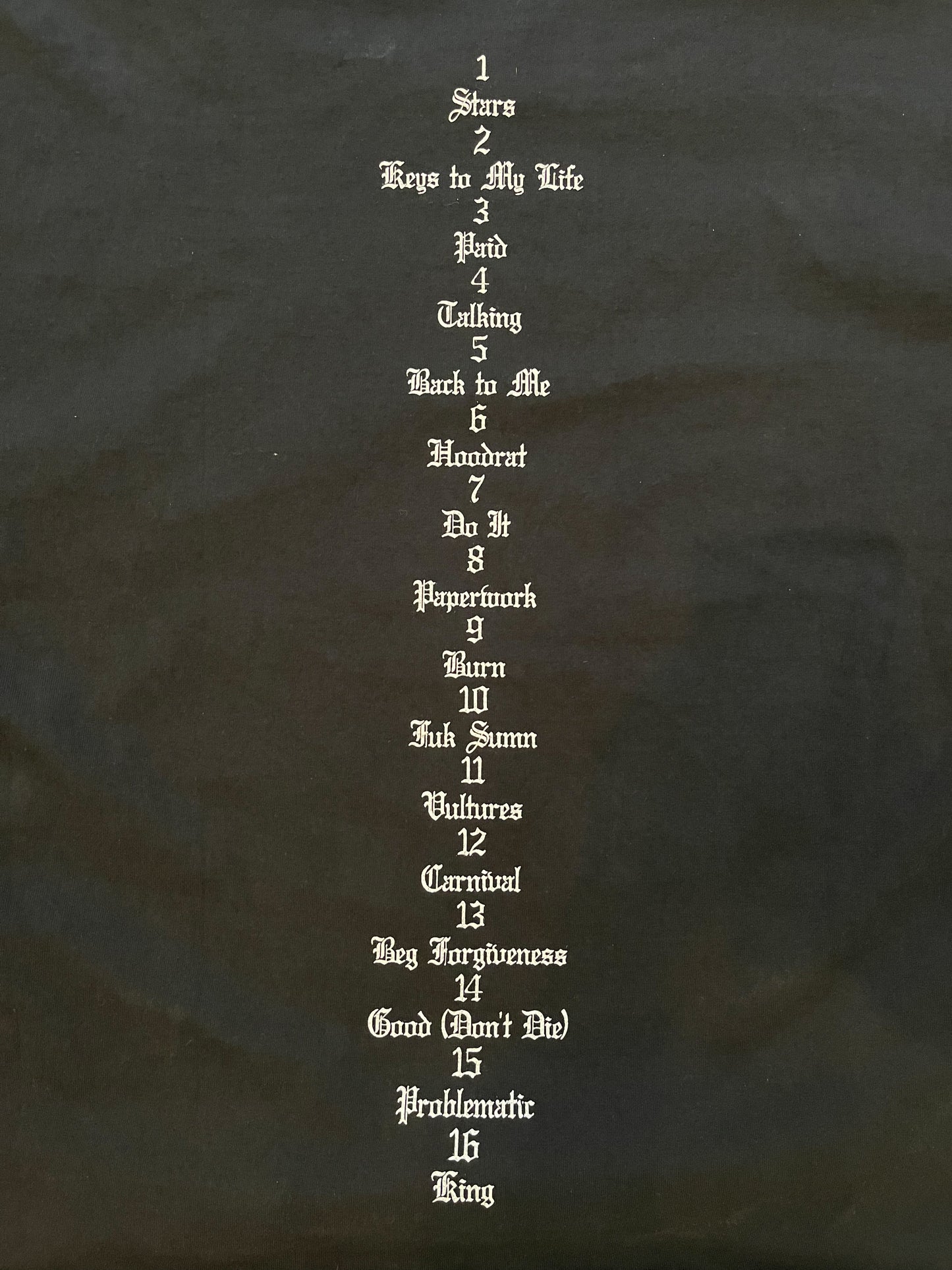 Vultures Set List Longsleeve