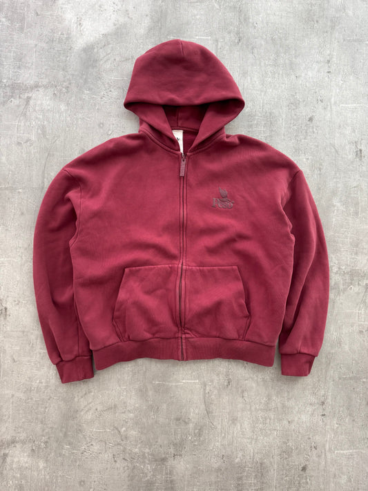 Peso Raws Zip-Hoodie burgundy