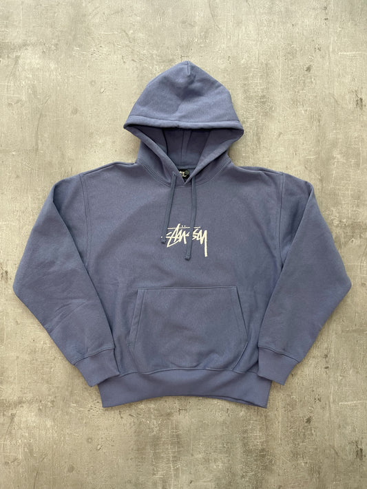 Stüssy Stock Logo Applique Hoodie Storm