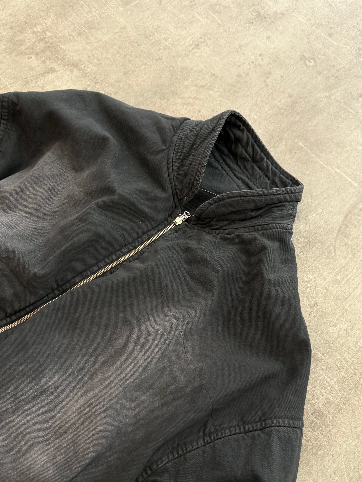 Colors Clothing Company Denim Bomber Jacket dark grey