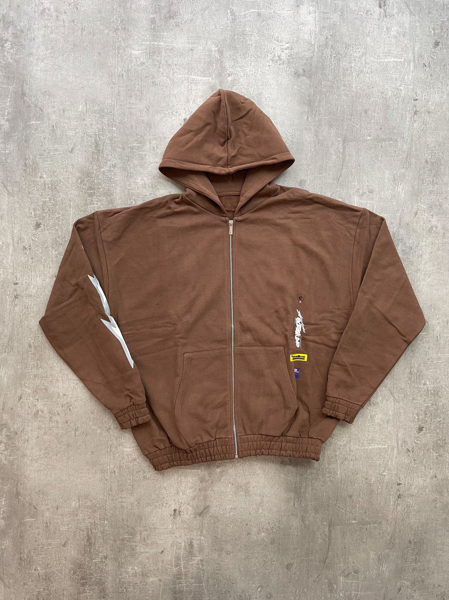 Ére Studios printed Zip-Hoodie Braun