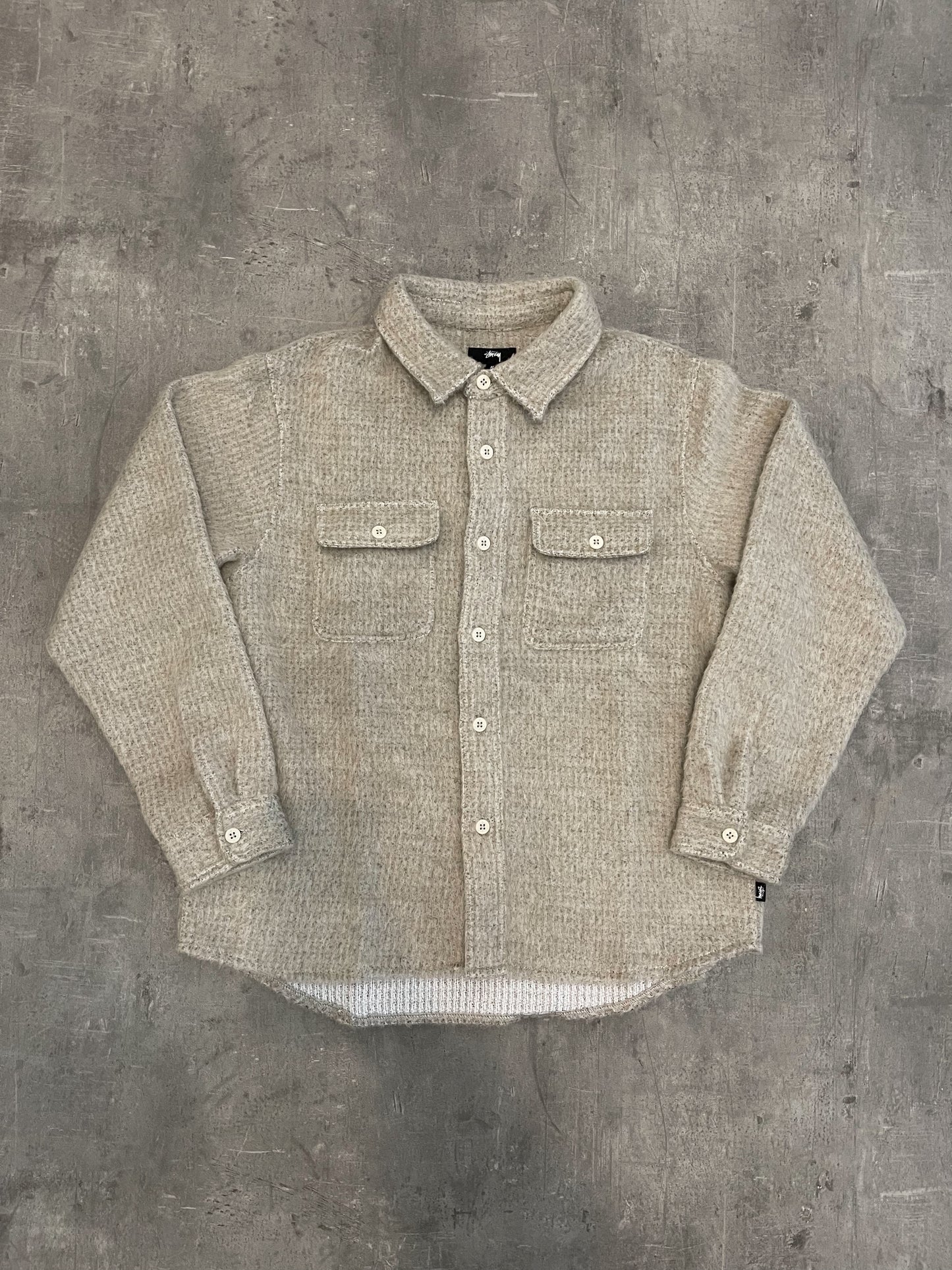 Stüssy Speckled Wool CPO Shirt beige