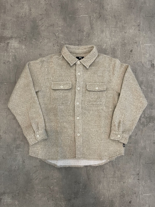 Stüssy Speckled Wool CPO Shirt beige