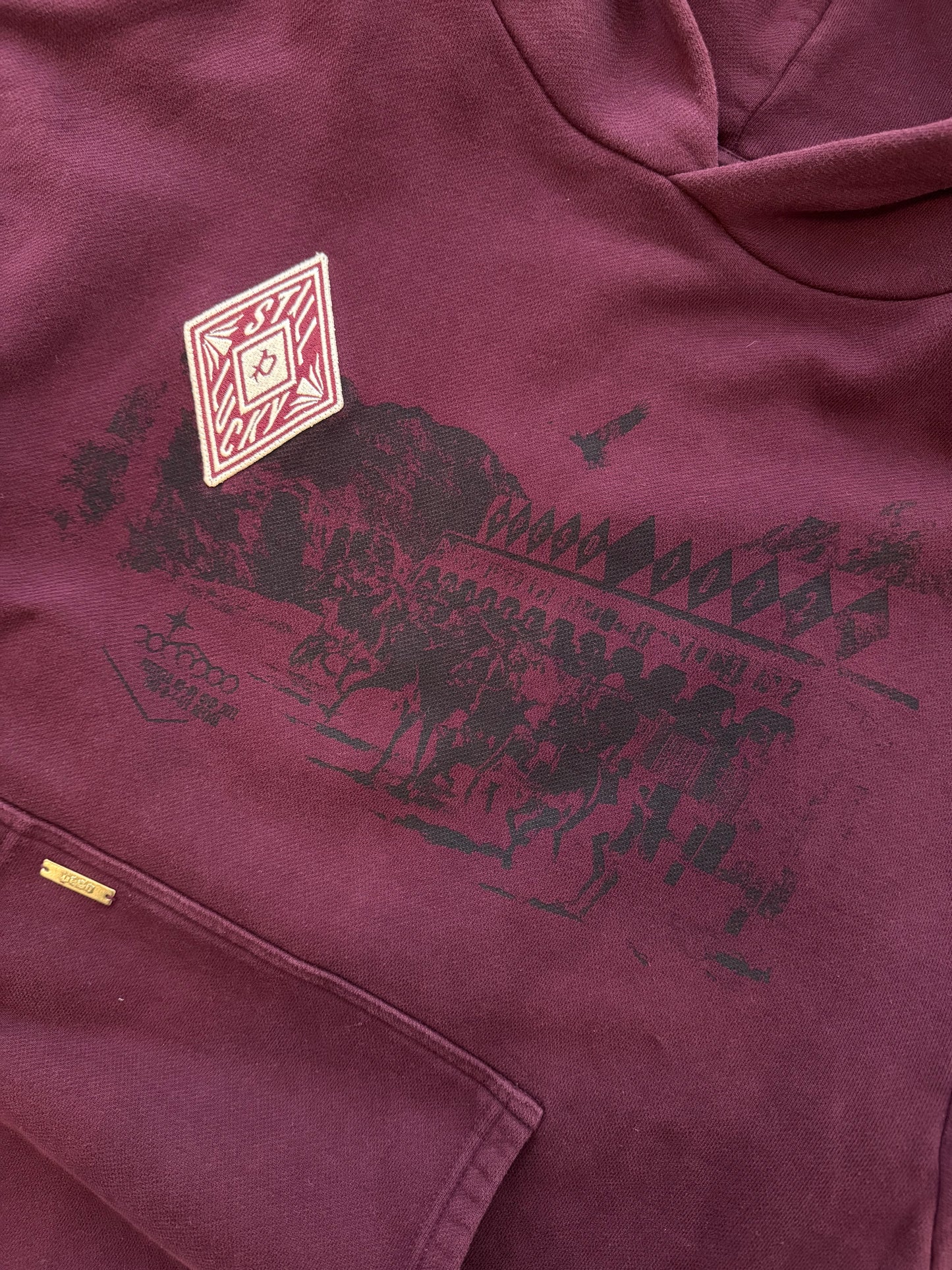 Peso Nevada Hoodie burgundy
