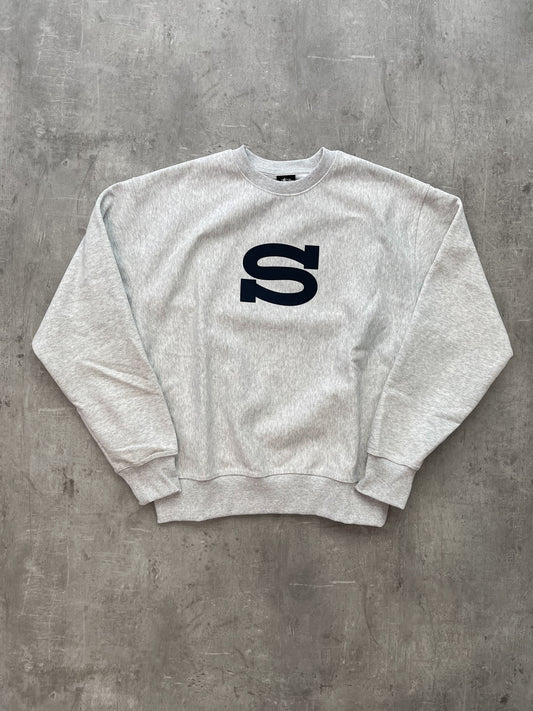 Stüssy Letterman Crew Sweater Ash Heather