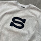 Stüssy Letterman Crew Sweater Ash Heather