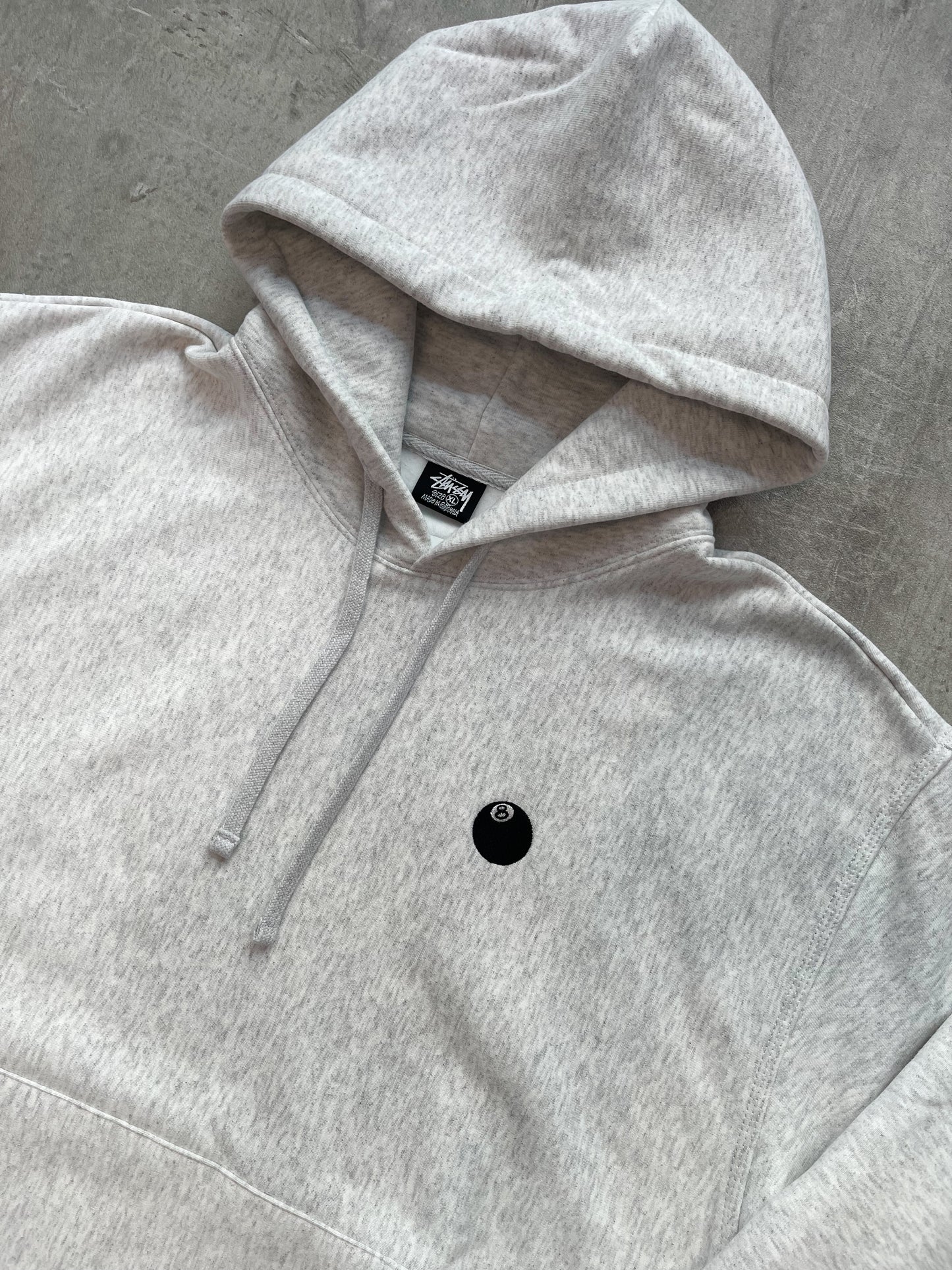 Stüssy 8 Ball Applique Hoodie Ash Heather