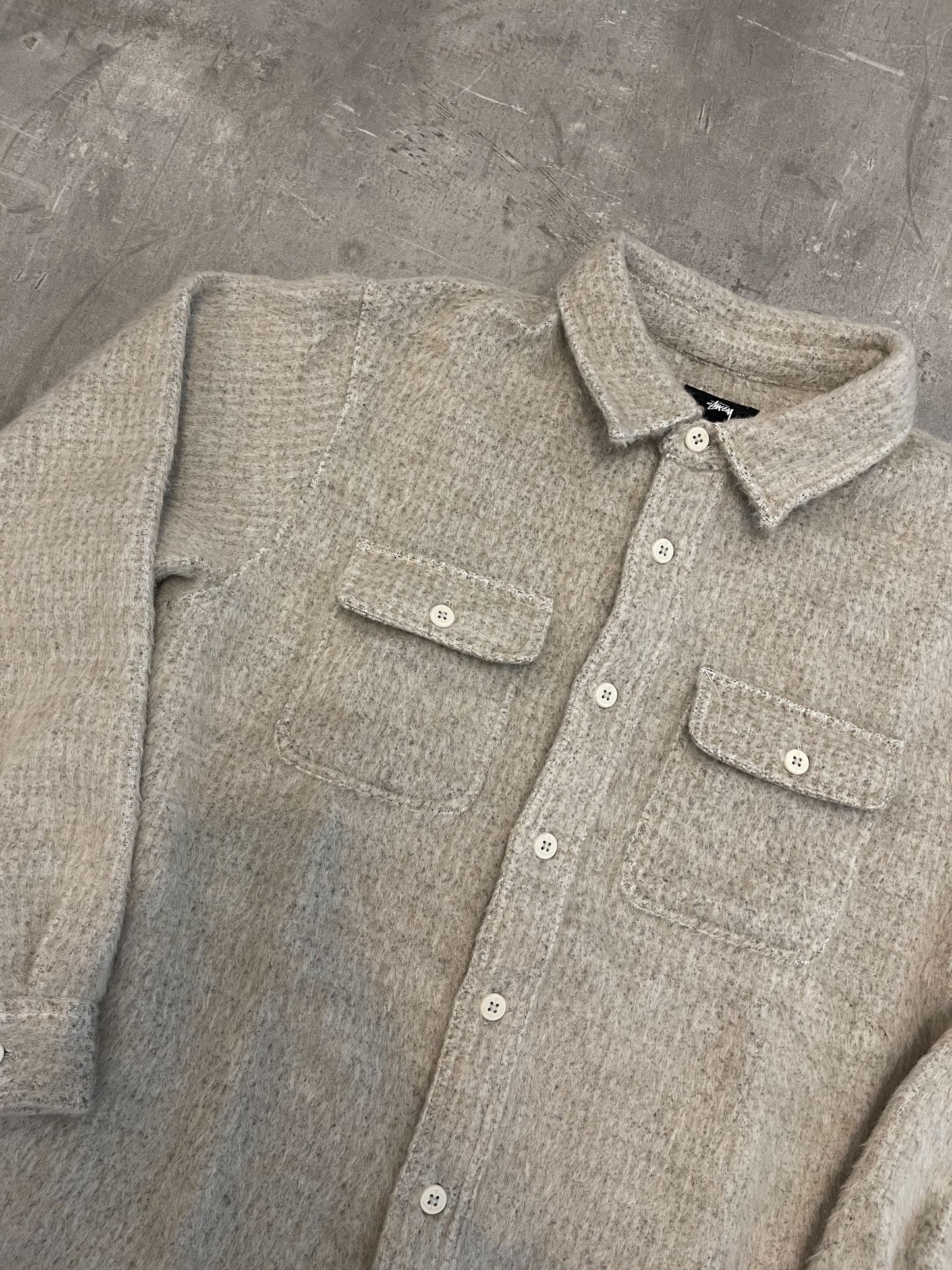 Stüssy Speckled Wool CPO Shirt beige