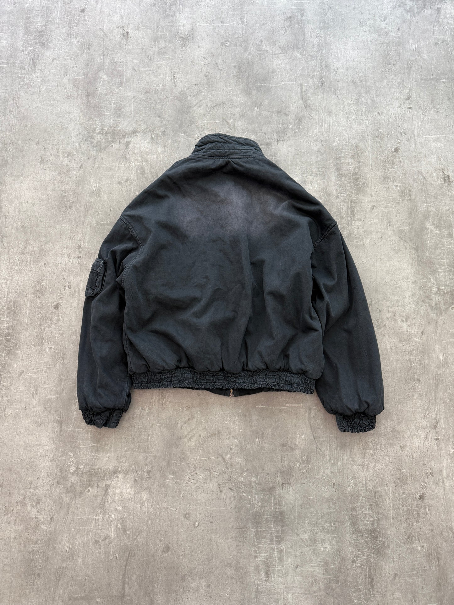 Colors Clothing Company Denim Bomber Jacket dark grey