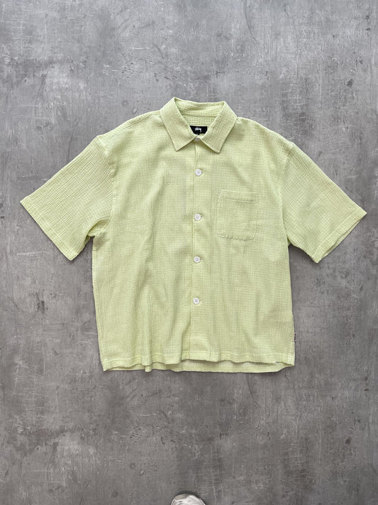Stüssy Flat Bottom Crinkled Shirt Lime