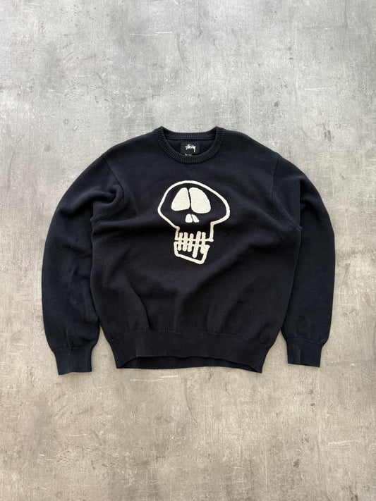 Stüssy Skull Knit Sweater black