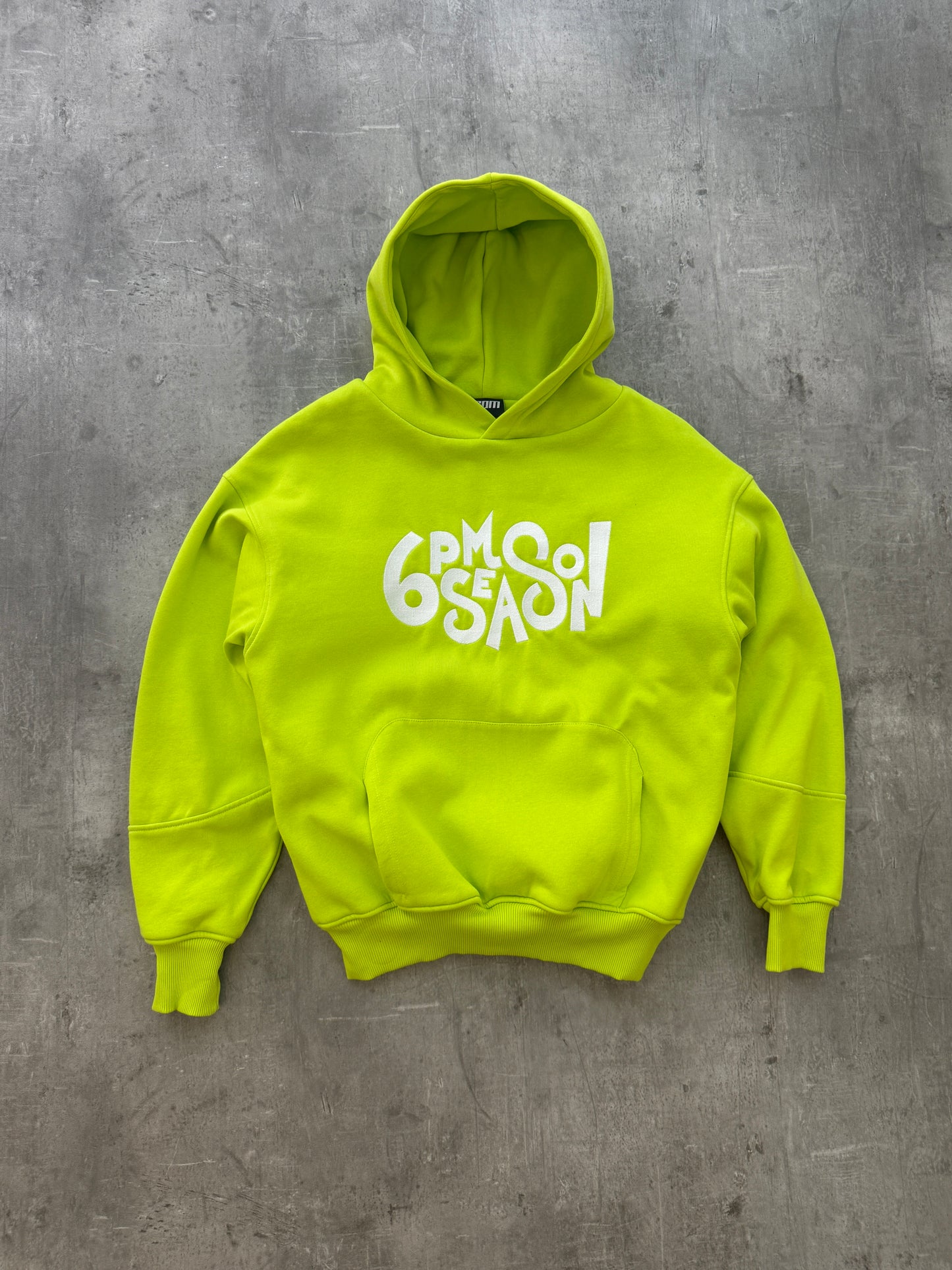 6PM DoubleLayer Hoodie neon