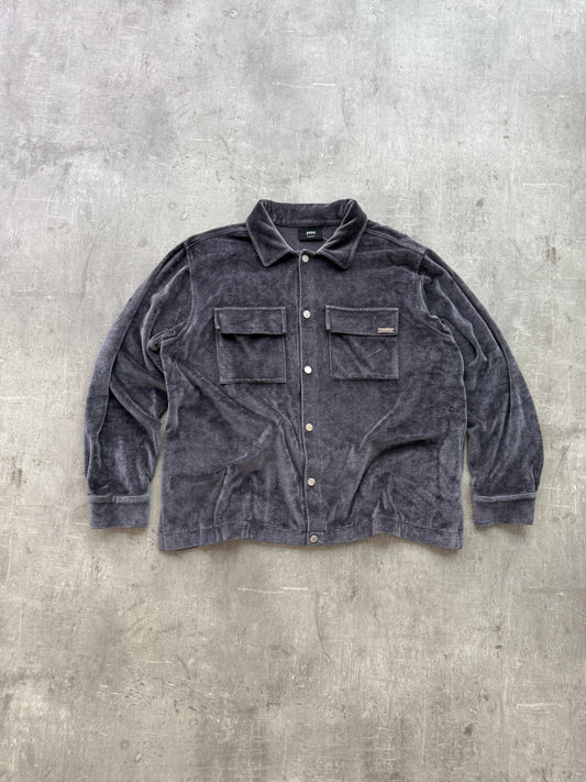 Peso Velvet Overshirt dark grey