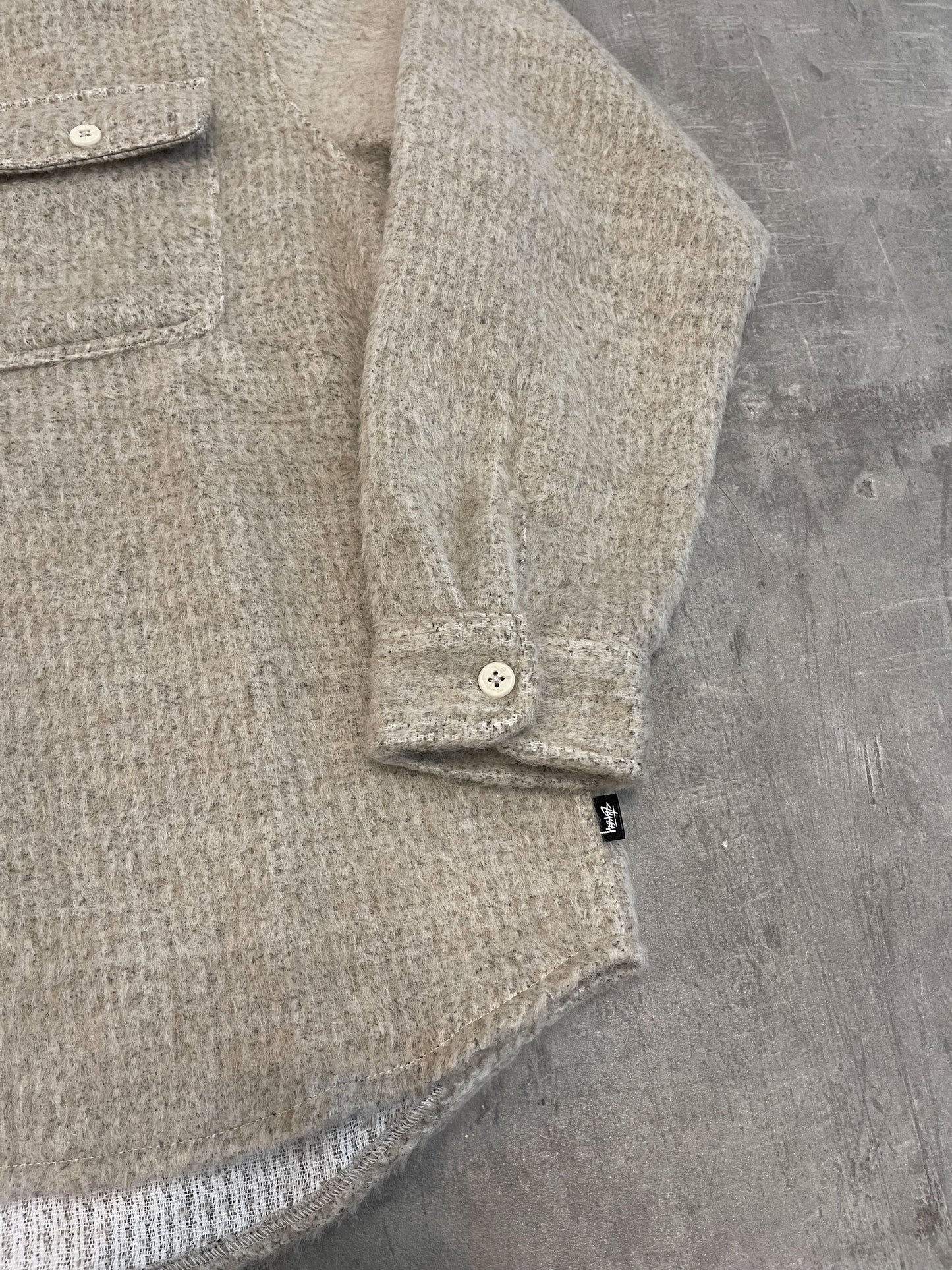 Stüssy Speckled Wool CPO Shirt beige