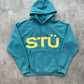 Stüssy All CAPS Hoodie Ocean