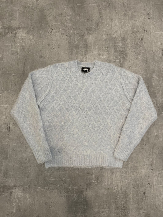 Stüssy Fuzzy Lattice Crew Ice