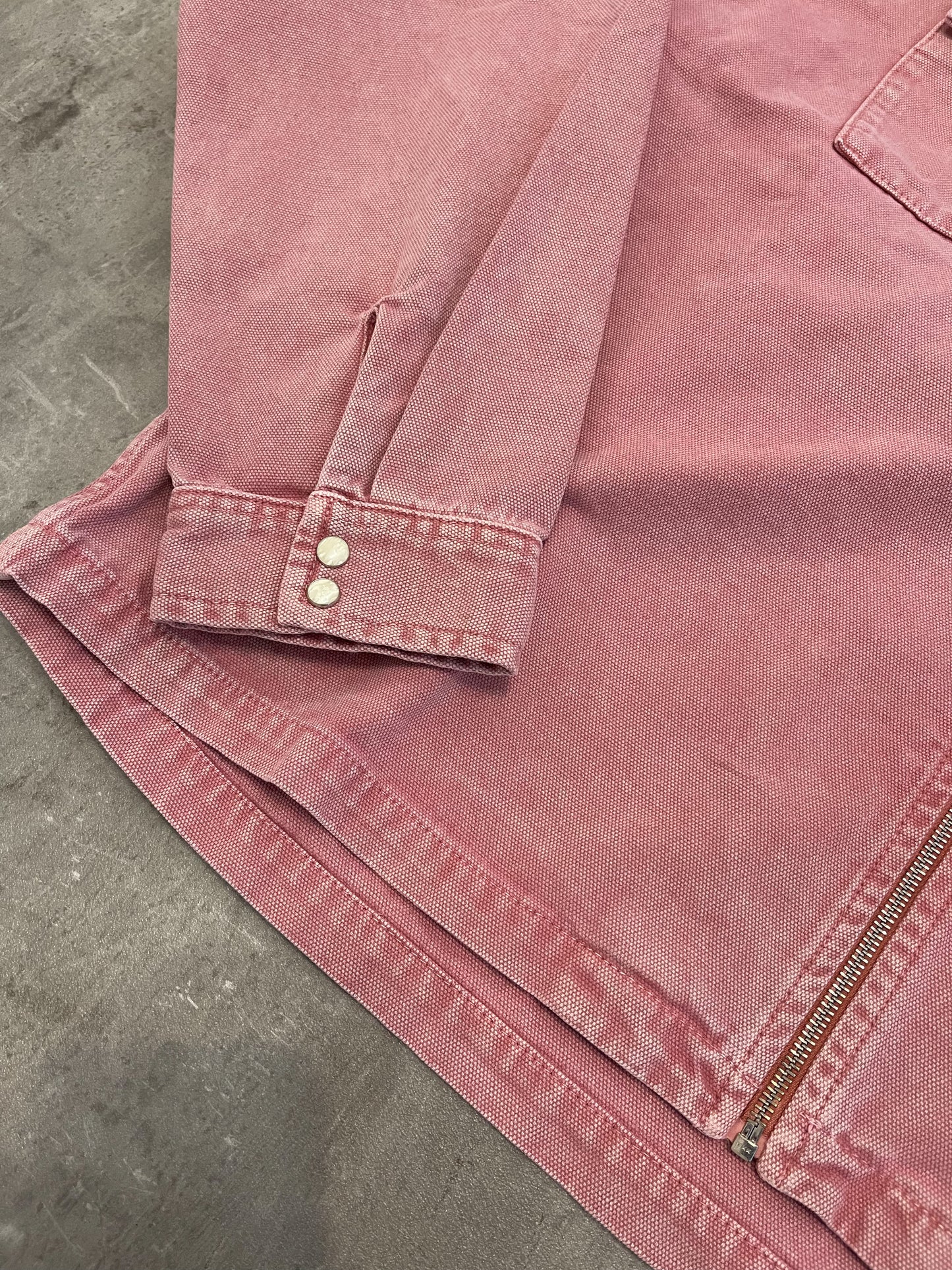 Stüssy Washed Canvas Work Shirt Dusty Rose