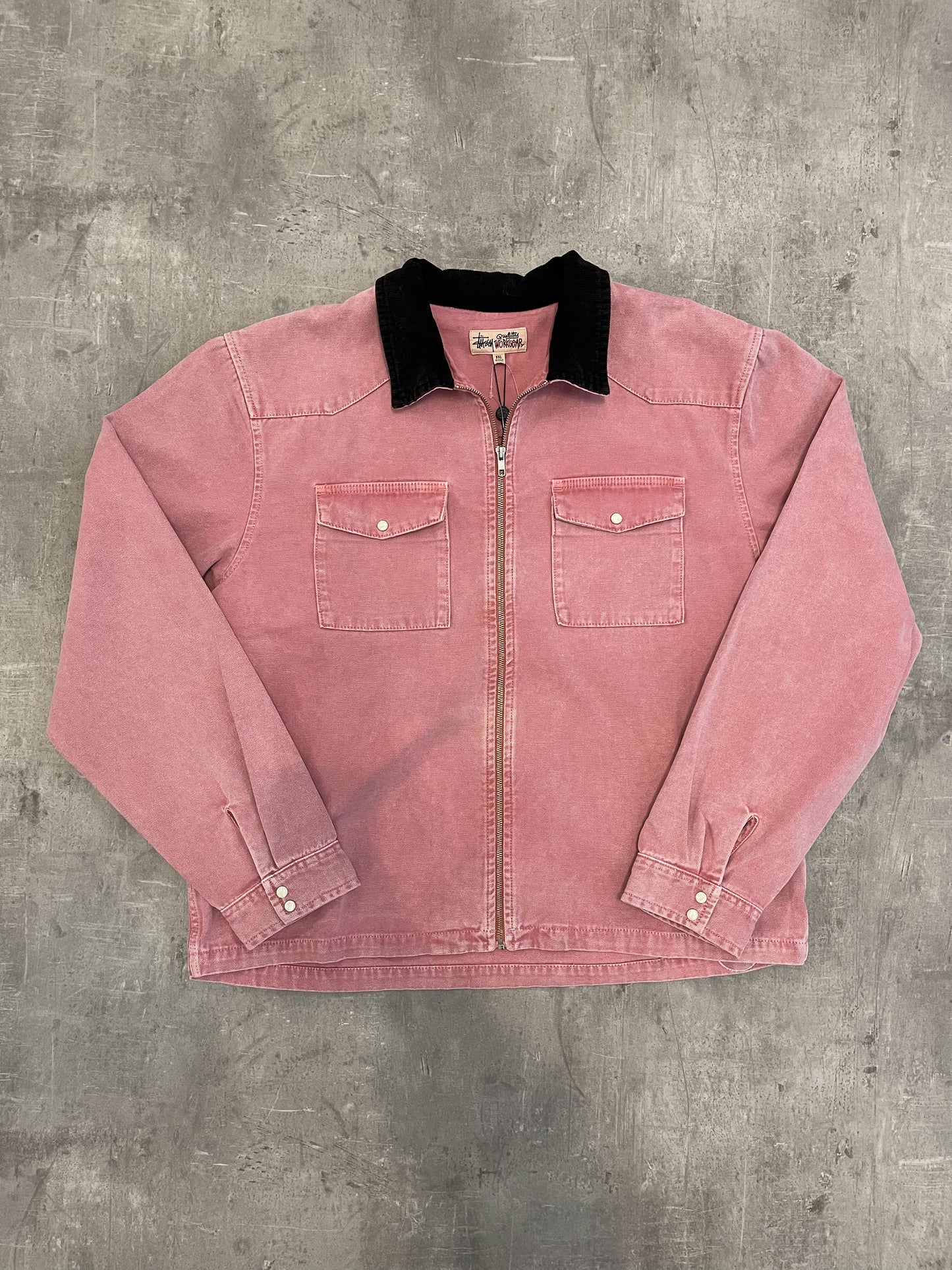 Stüssy Washed Canvas Work Shirt Dusty Rose
