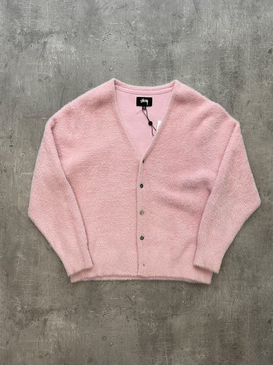 Stüssy Shaggy Cardigan Light Pink