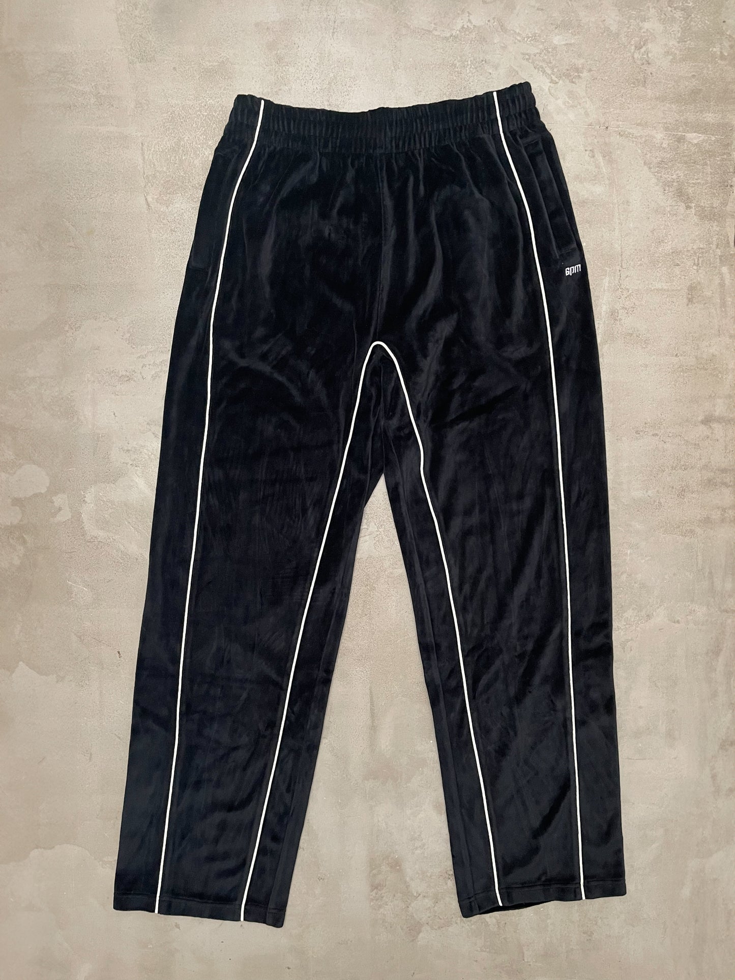 6PM Velvet Trackpants schwarz