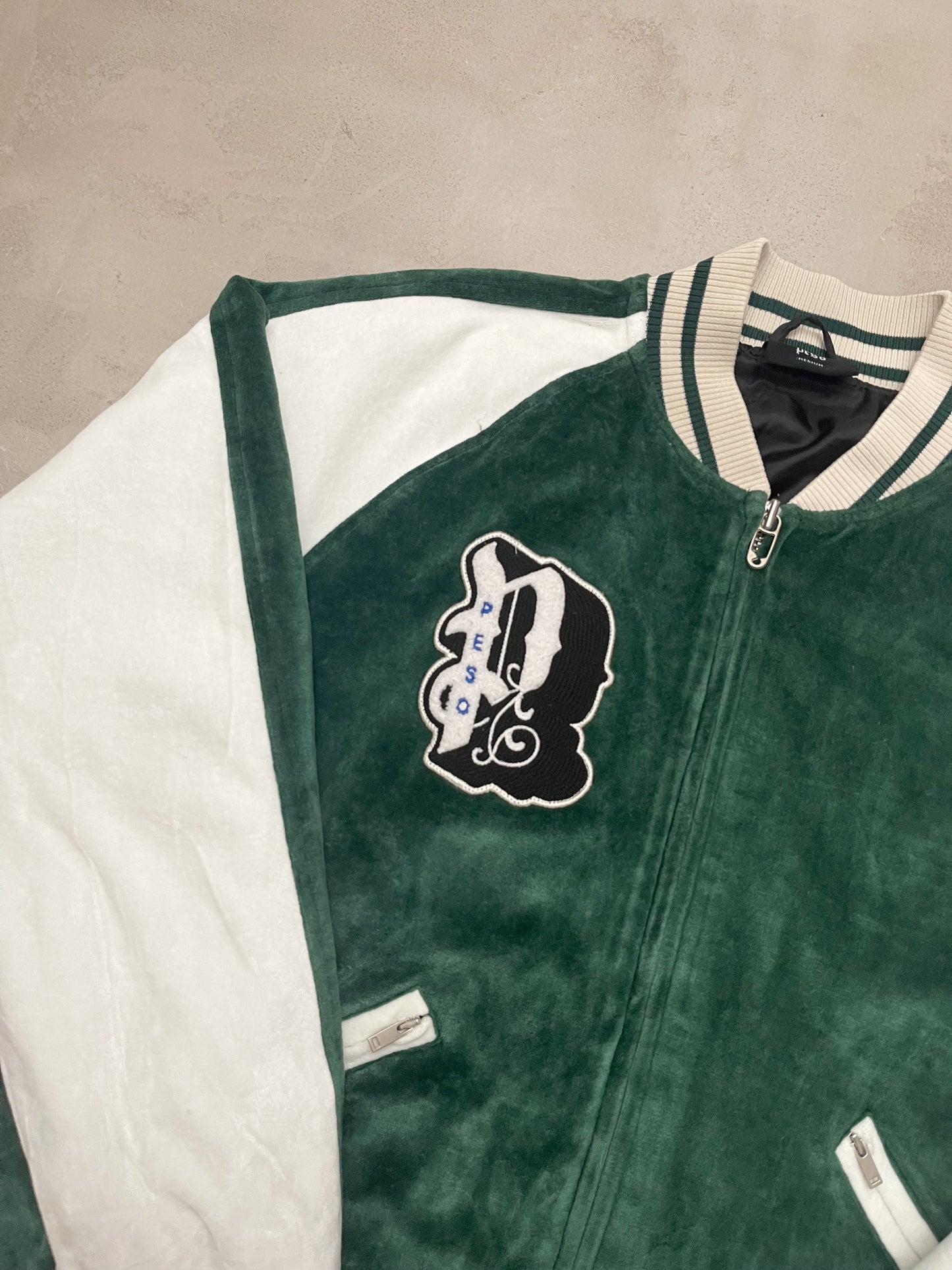 Peso Saints Velvet College Bomber