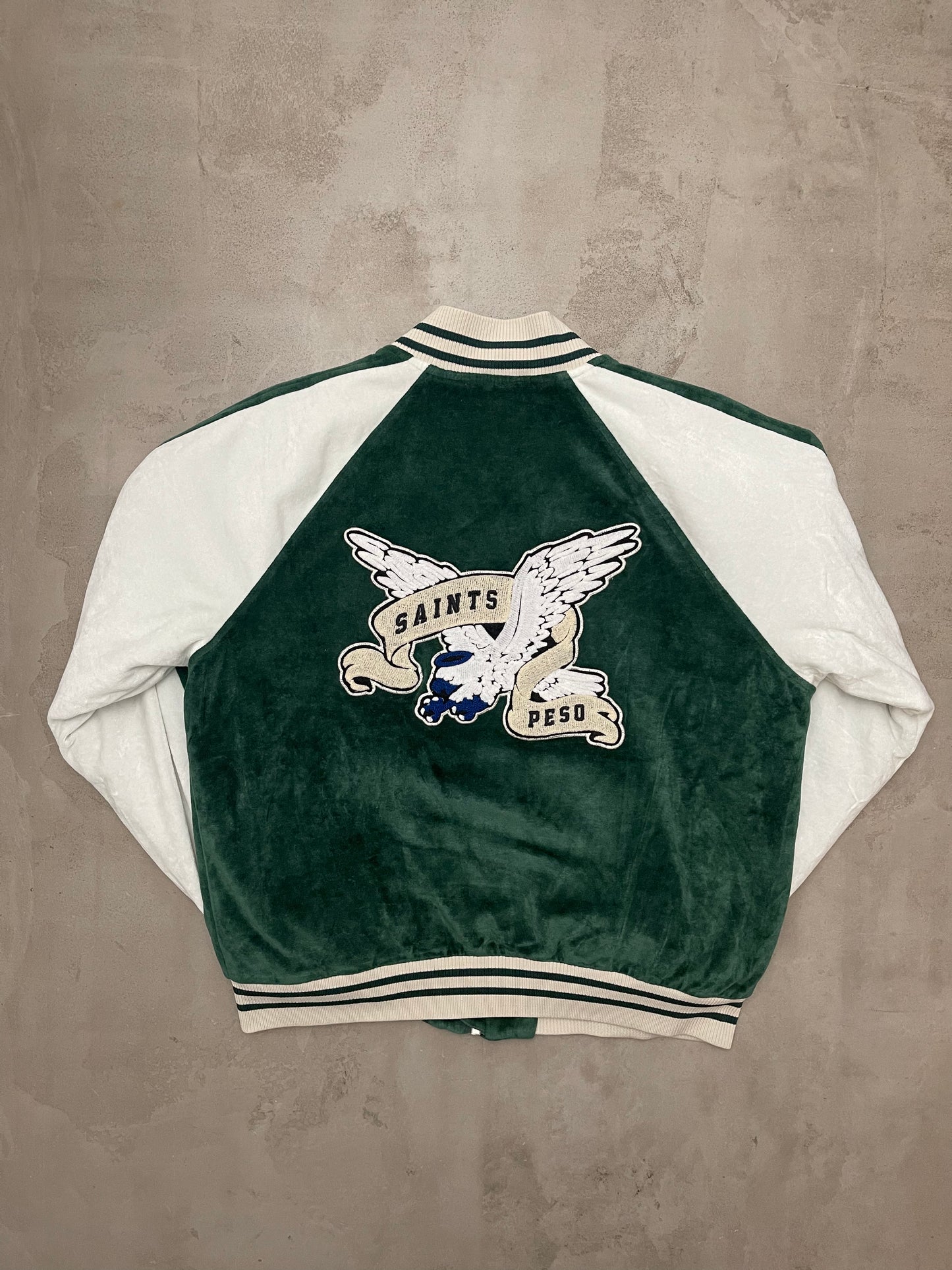 Peso Saints Velvet College Bomber