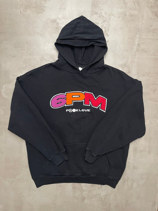 6PM Fuck Love Logo Hoodie schwarz